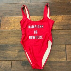 Knowlita Hamptons or nowhere red swimsuit size M/L